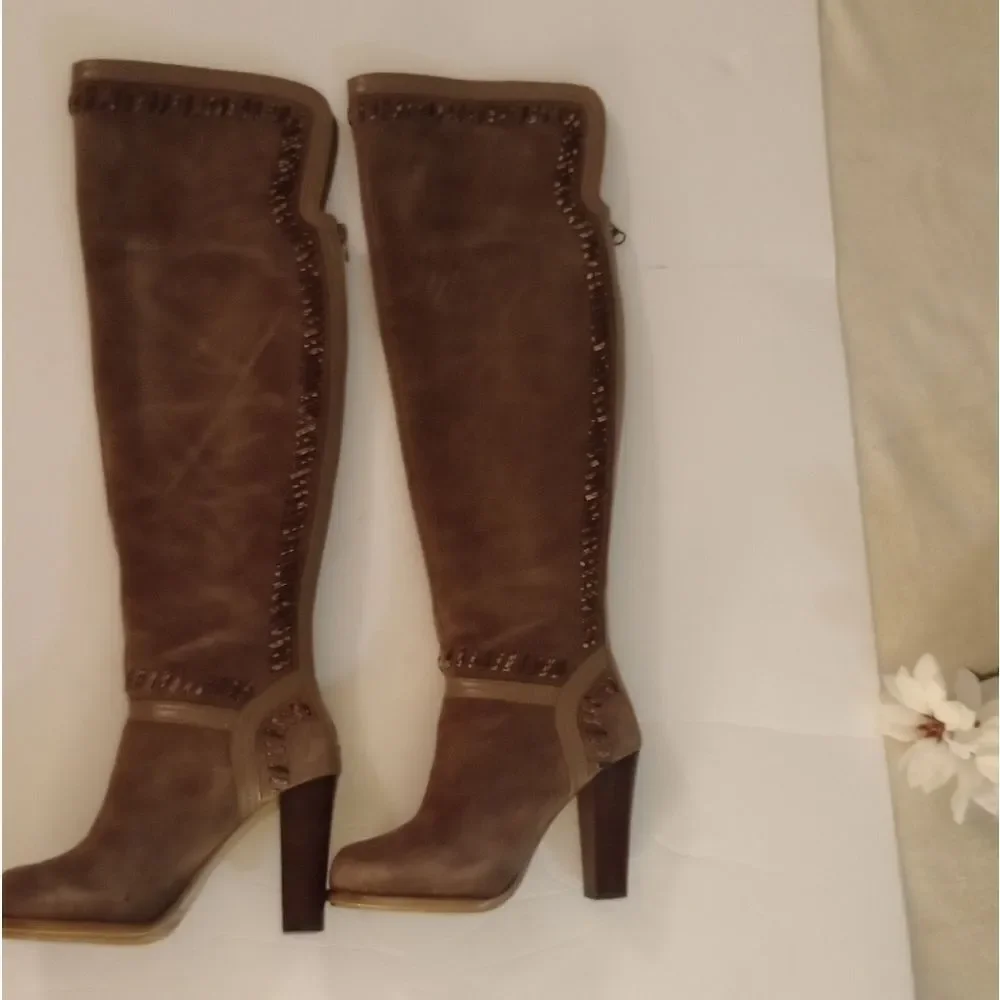 👢CARLOS SANTANA Marina Over-the-knee Marina Boots - Taupe